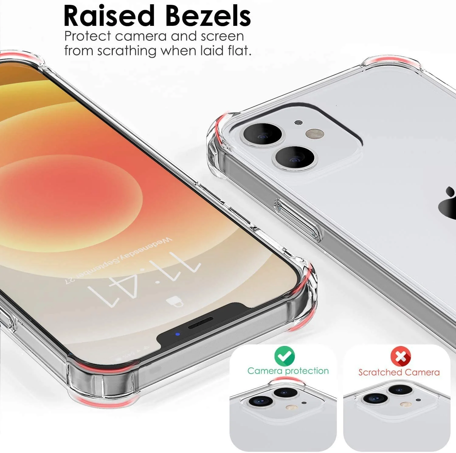 Противоударный чехол для телефона iPhone 12 11 Pro Max Xs X прозрачный силиконовый 7 8 Plus SE