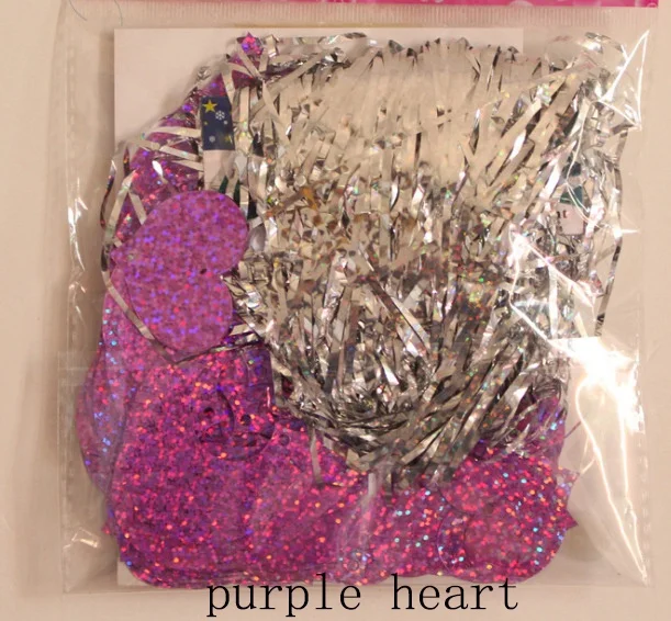 purple heart 100pcs 100 шт./упак. дождь кулон с шелковыми нитями любовь "пятиконечная звезда" Дождь кулон с шелковыми нитями на свадьбу свадебный Декор для свадьбы День рождения украшения - Цвет: purple heart 100pcs