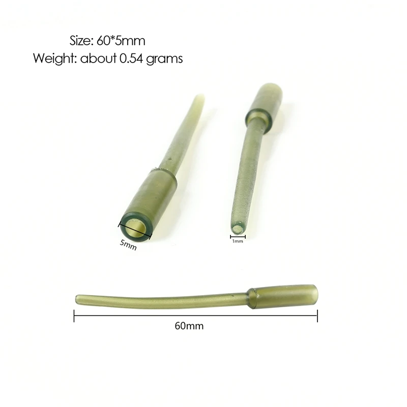 

50Pcs Fishing Carp Chod Rig Sleeves Anti Tangle Sleeve Quick Change Swivel Rubber Protective Sleeve