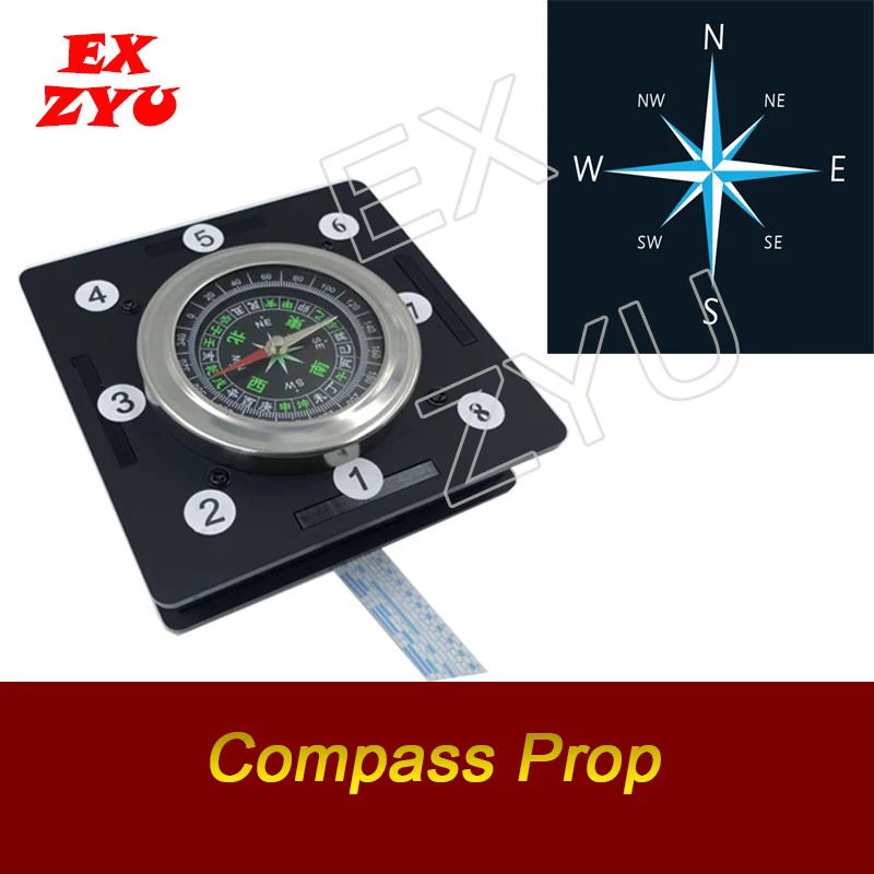Реквизит Magic Compass Реальная игра Escape Room Get Hidden Directions Clues by Compass to Run Out Chamber Room EX ZYU (art.: 3920cefa55c84) - 3920cefa55c84