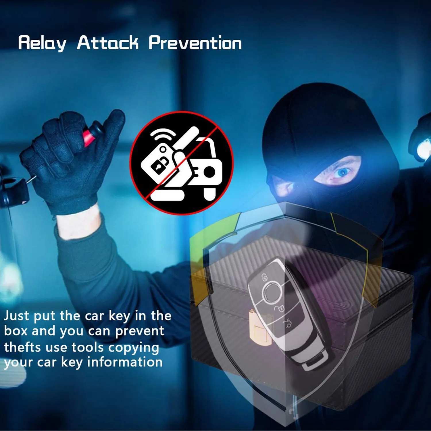 Блокировочная коробка автомобильного ключа Фарадея для автомобильных ключей