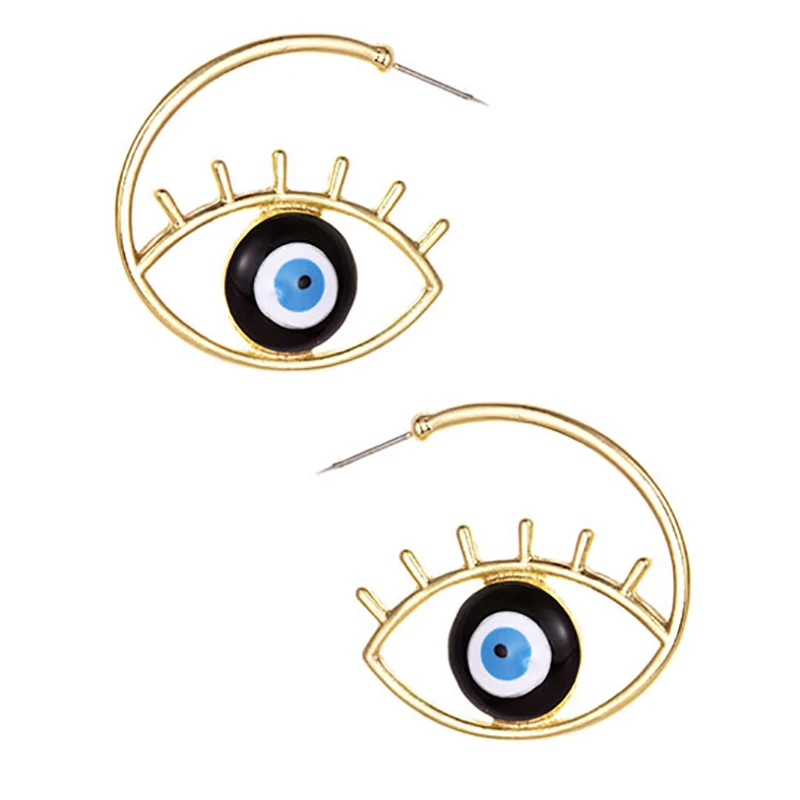 ZHINI 2019 Новые простые преувеличенные милые дизайнерские металлические серьги