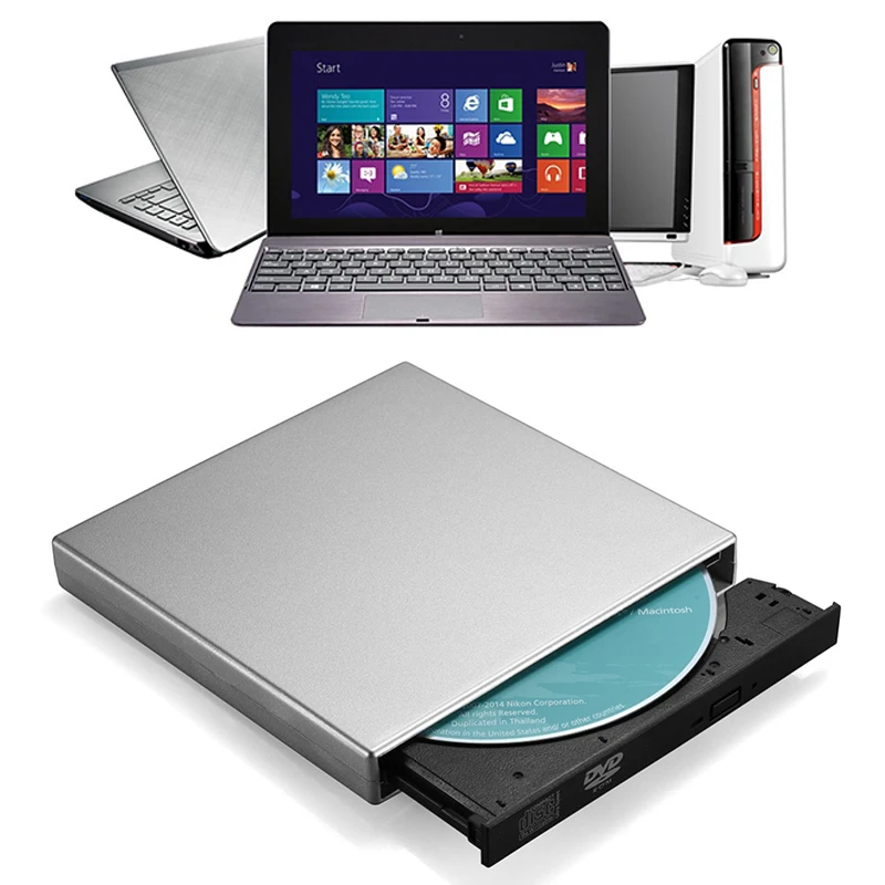 Тонкий внешний CD-проигрыватель USB 2 0 портативный dvd-проигрыватель DVD-ридер