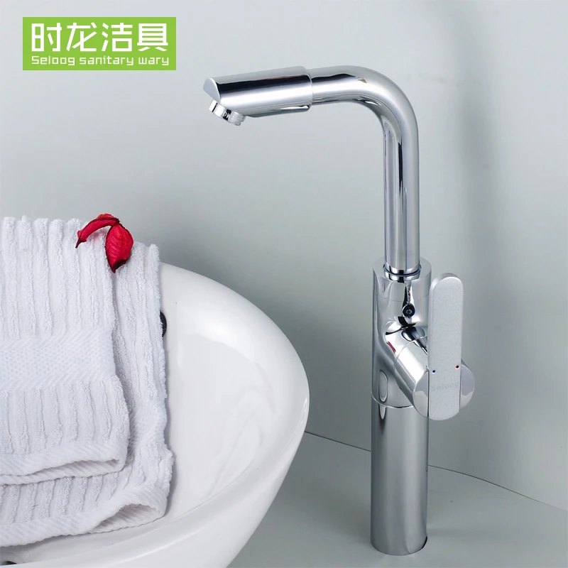 Смеситель для раковины Высокий современный столешница Отсоединяемый латунный