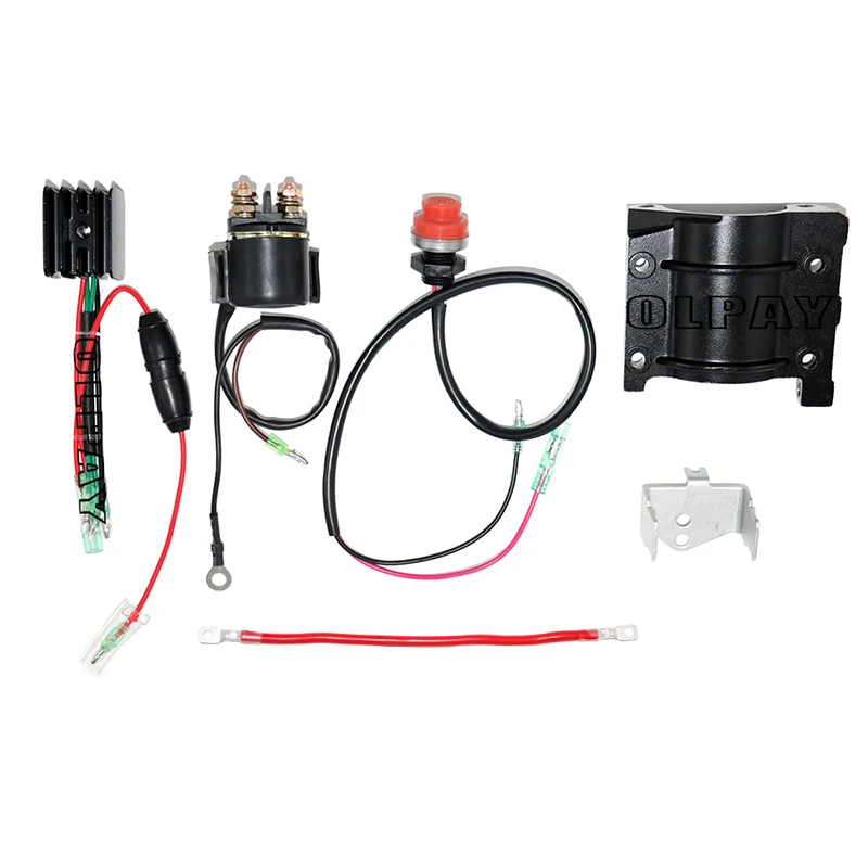 Подвесной лодочный мотор сзади управление менять на электрическим стартером