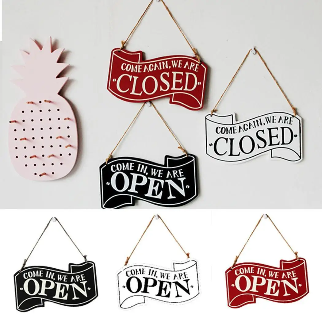 Винтажный стиль двухсторонняя деревянная подвесная доска бирка для дома