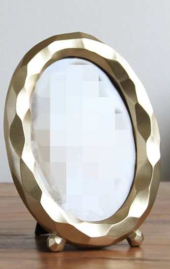 7 inch oval gold Овальные прямоугольные фоторамки золотого и серебристого цвета, Фоторамки из смолы, фоторамки для домашнего декора на столе, фоторамки - Цвет: 7 inch oval gold