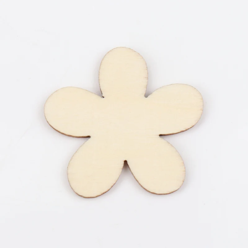 50 шт. декоративные деревянные цветы для украшения дома 15/20/25/35 мм|Поделки из