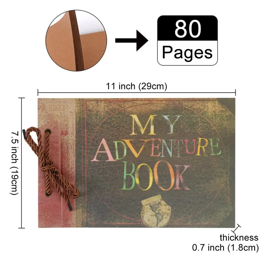 OurWarm 60/80 страниц Свадебный фотоальбом сделай сам книга для гостей из крафт-бумаги