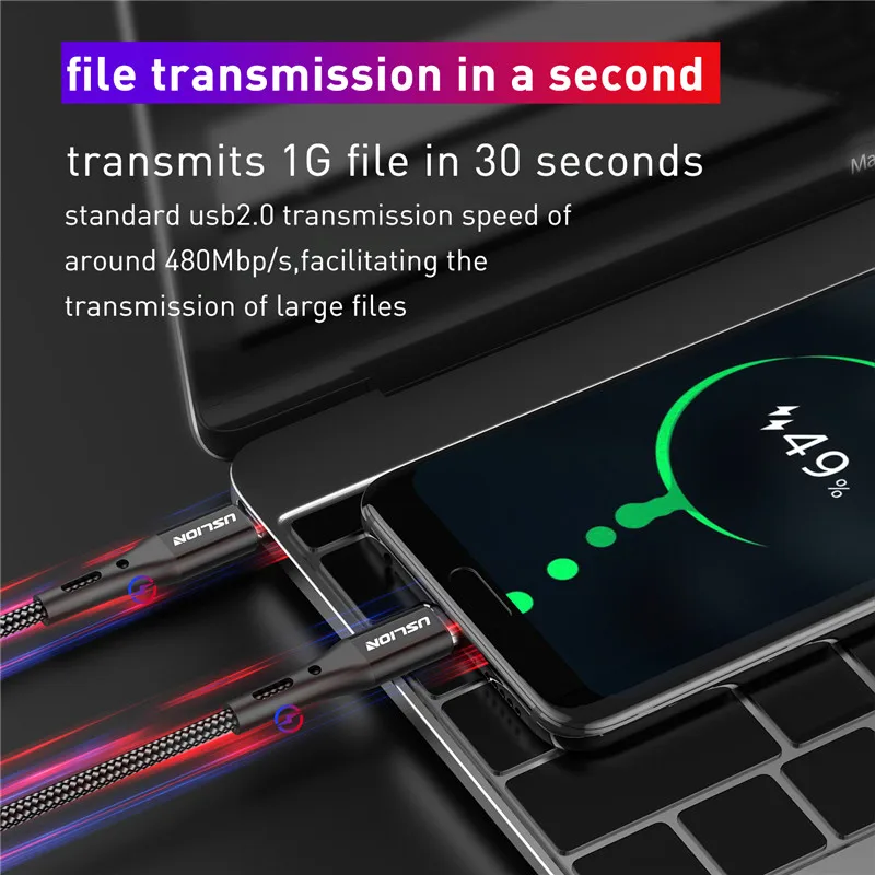 USB-кабель для быстрой зарядки 60 Вт 3 А | Мобильные телефоны и аксессуары