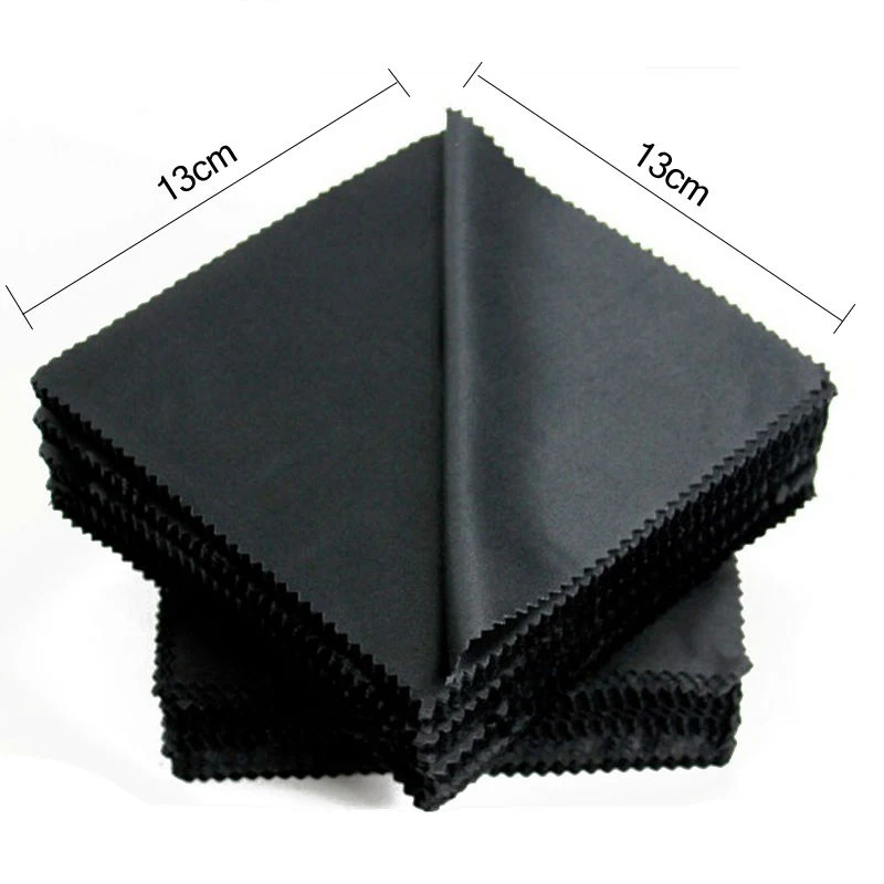 

Black Microfiber Sunglasses Eyeglasses Cleaning Cloth 13*13cm Glasses Eyewear Clean Lens Cloth Accessories