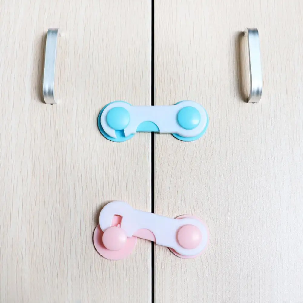 Cerradura protectora f&aacute;cil de instalar, cerrojo de protecci&oacute;n infantil de 3 colores para armario de beb&eacute;-3