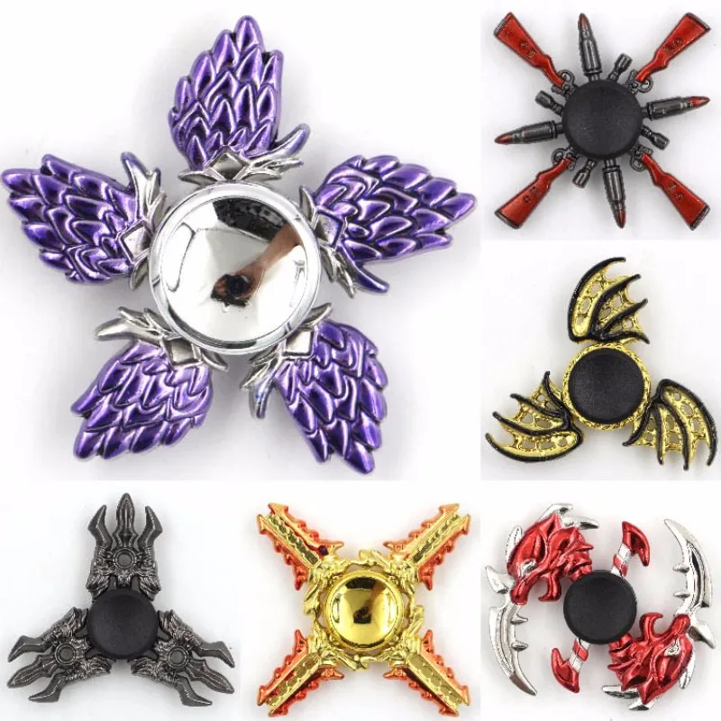 Металлический фиджет Спиннер из цинкового сплава тройной ручной игрушка для