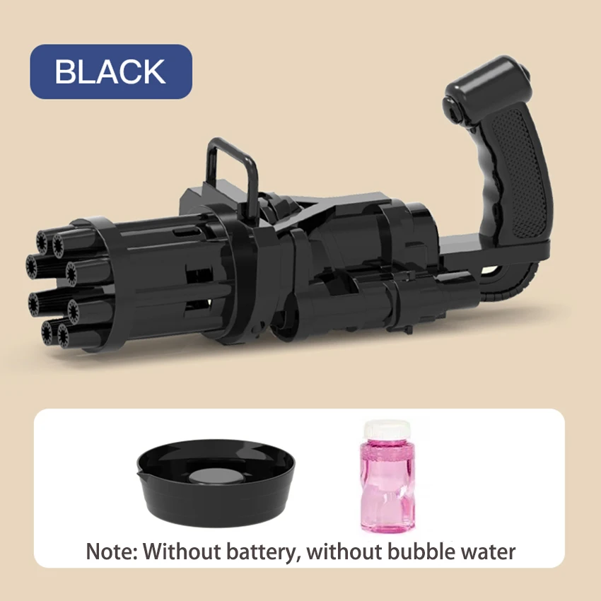 

Kids Automatic Gatling Bubble Gun Toys Summer Soap Water Bubble Machine 2-in-1 Electric Bubble Machine For Children Gift Toys