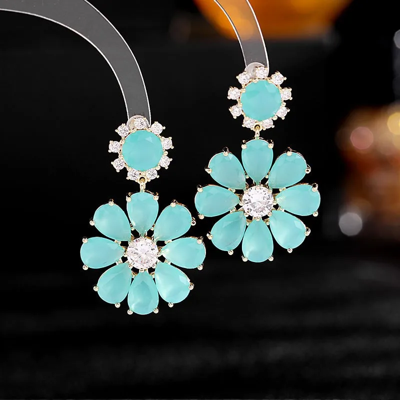 

Daisy Statement Drop Earrings Flower Bridesmaid Dangle Earrings for Women Wedding Jewelry Cute Korean Gift for Her Dropshipping