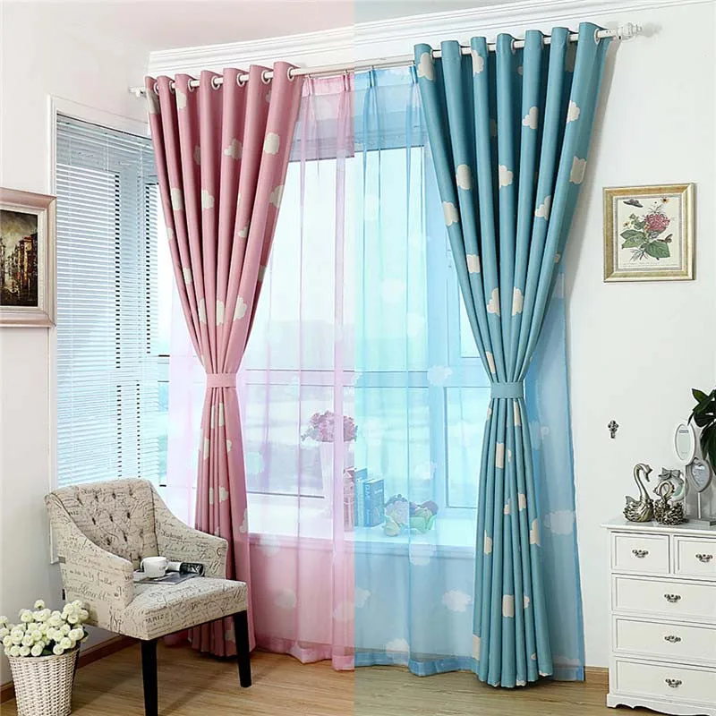 

[Free Custom] GYC2020 Gyrohome 1PC Clouds Blackout Curtain Children Window Living Room Dec