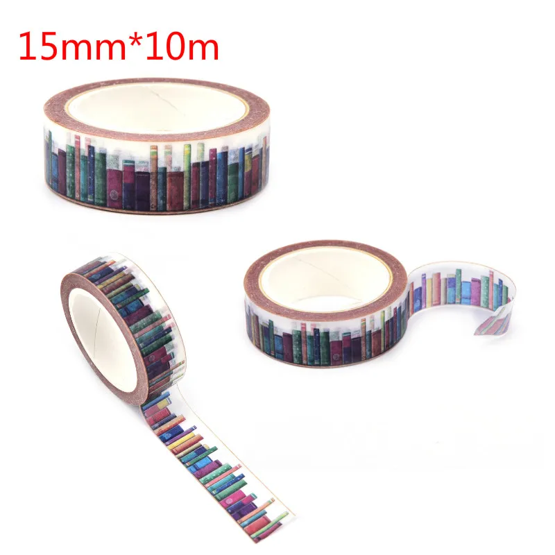 1 5 см ширина удивительные библиотеки книги васи лента DIY Скрапбукинг стикер