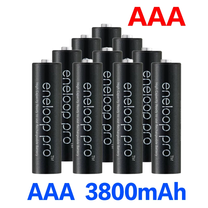8 шт. оригинал Pro AAA перезаряжаемая батарея 3800mAh 1 2 V ni mh камера с зарядным