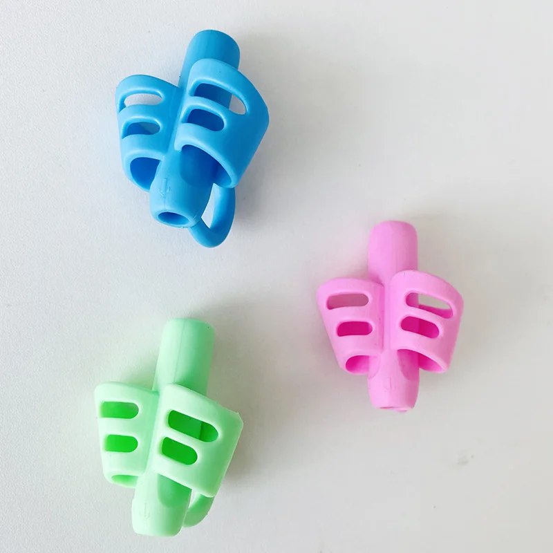 2X силиконовый два пальца Grip для карандашей записи письменный Корректор осанки