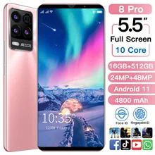Versão global de 8pro 5.5 polegada 16gb + 512gb 4800mah face desbloquear duplo cartão de espera dupla (4)