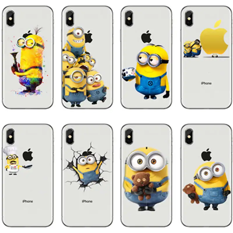 Для iphone 7 6 6s 8 plus чехол Гадкий я Миньоны для XS Max 5s XR 5 X fundas мягкий прозрачный