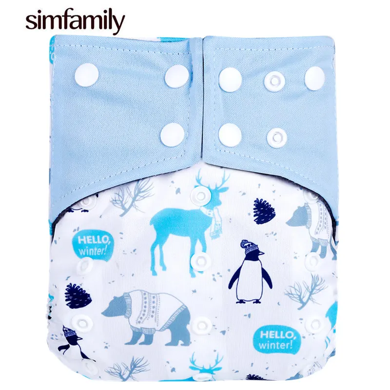 [simfamily] 1PC Reusable Bamboo Charcoal Cloth Diaper Waterproof One Size Pocket Wholesale | Мать и ребенок