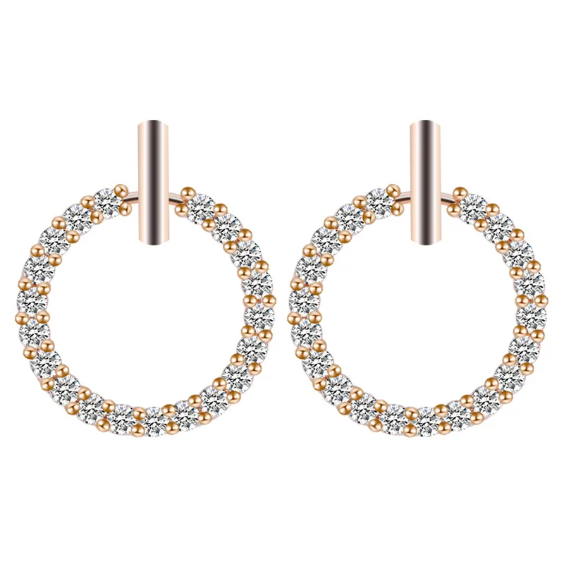 

12 пар/лот, женские круглые серьги с кристаллами, простые геометрические серьги-гвоздики 2020