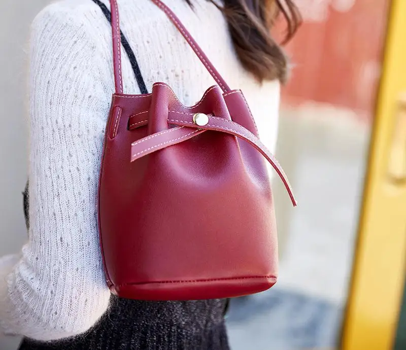 Маленькие сумки через плечо для женщин 2019 Новая модная кожаная сумка мешок