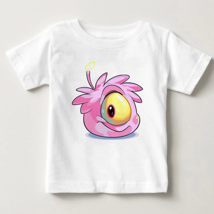 

Cartoon aliens print children's T-shirts boys and girls summer short sleeved costumes cute alien T-shirts pure cotton tshirts MJ