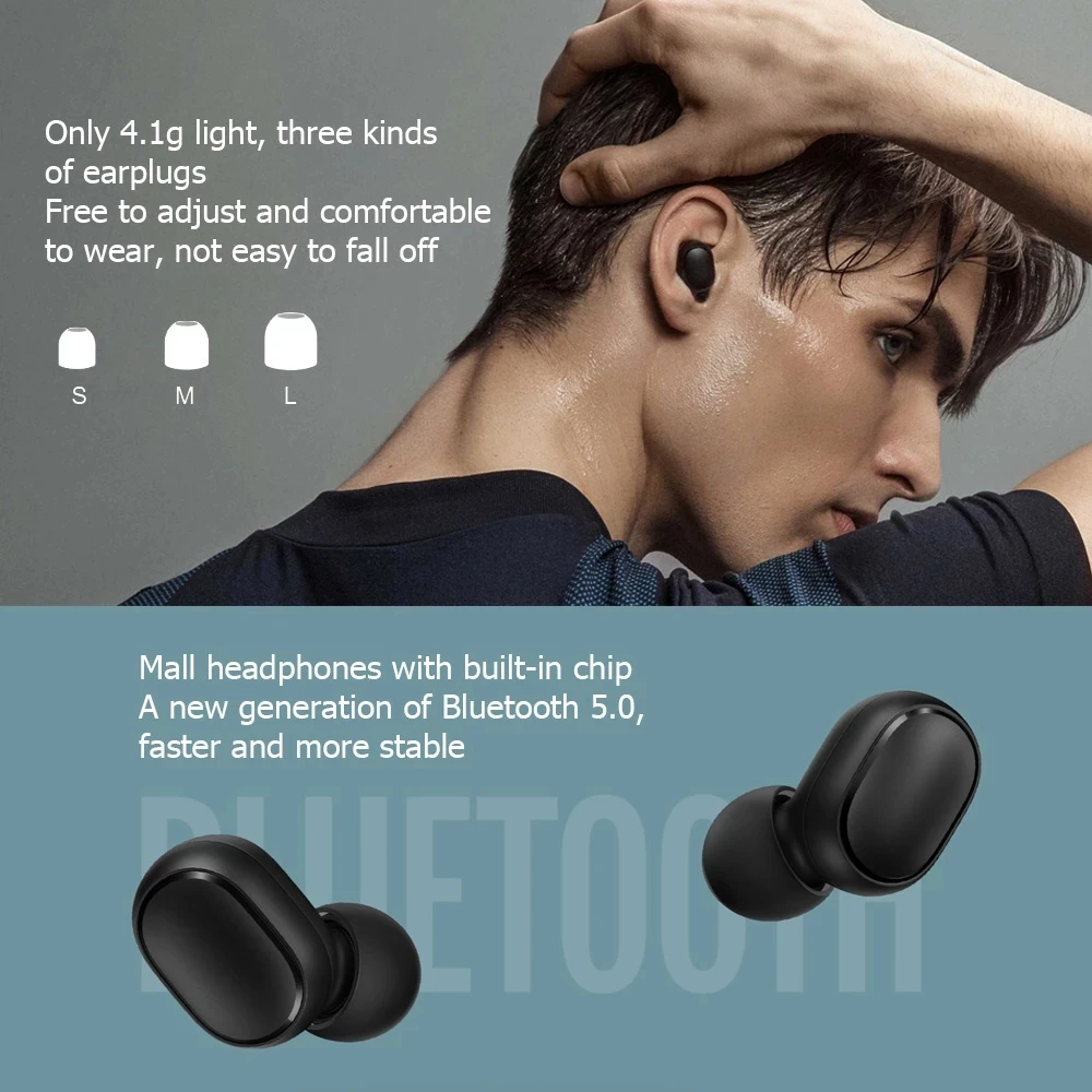 Xiaomi Redmi Airdots 2 Earbuds True Wireless Earphone Bluetooth 5.0 Noise Reductio Headset With Mic Tws Original | Электроника
