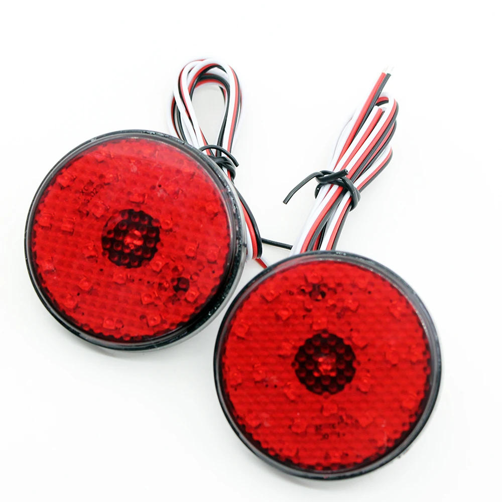 2 шт. 5 8 см красный объектив светодиодный задний бампер отражатель светильник для