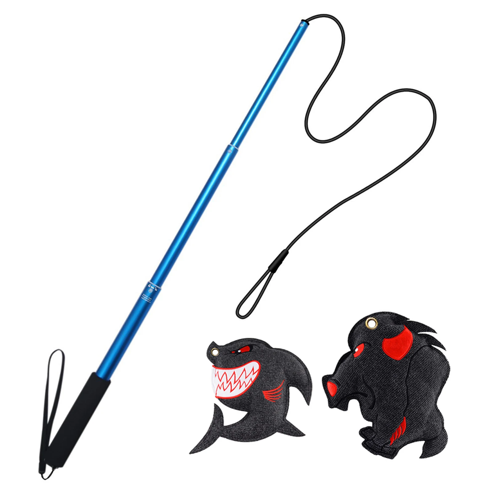 

Telescopic Lure Stick Obedience Training Home Garden Toy Pre Attached Portable For Dog Chewing Flirt Pole Fun Aluminum Alloy