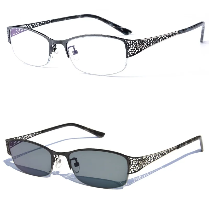 

CUBOJUE Elegant Glasses Women Photochromic Diopter Myopia Points Transition Prescription Points for Female UV400 1.56 1.61 1.67