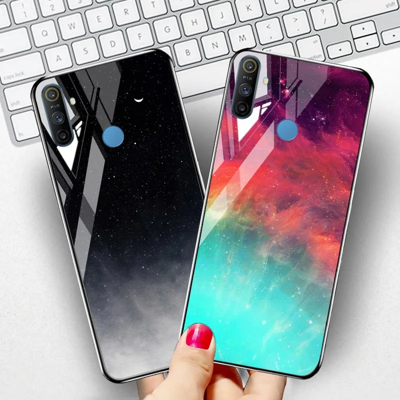 Чехол из закаленного стекла для Realme Q3 Pro чехол C3 s 8 GT Neo 7 6i 5i 5S C21 C20 C11 A9 2020 чехлы OPPO A53S