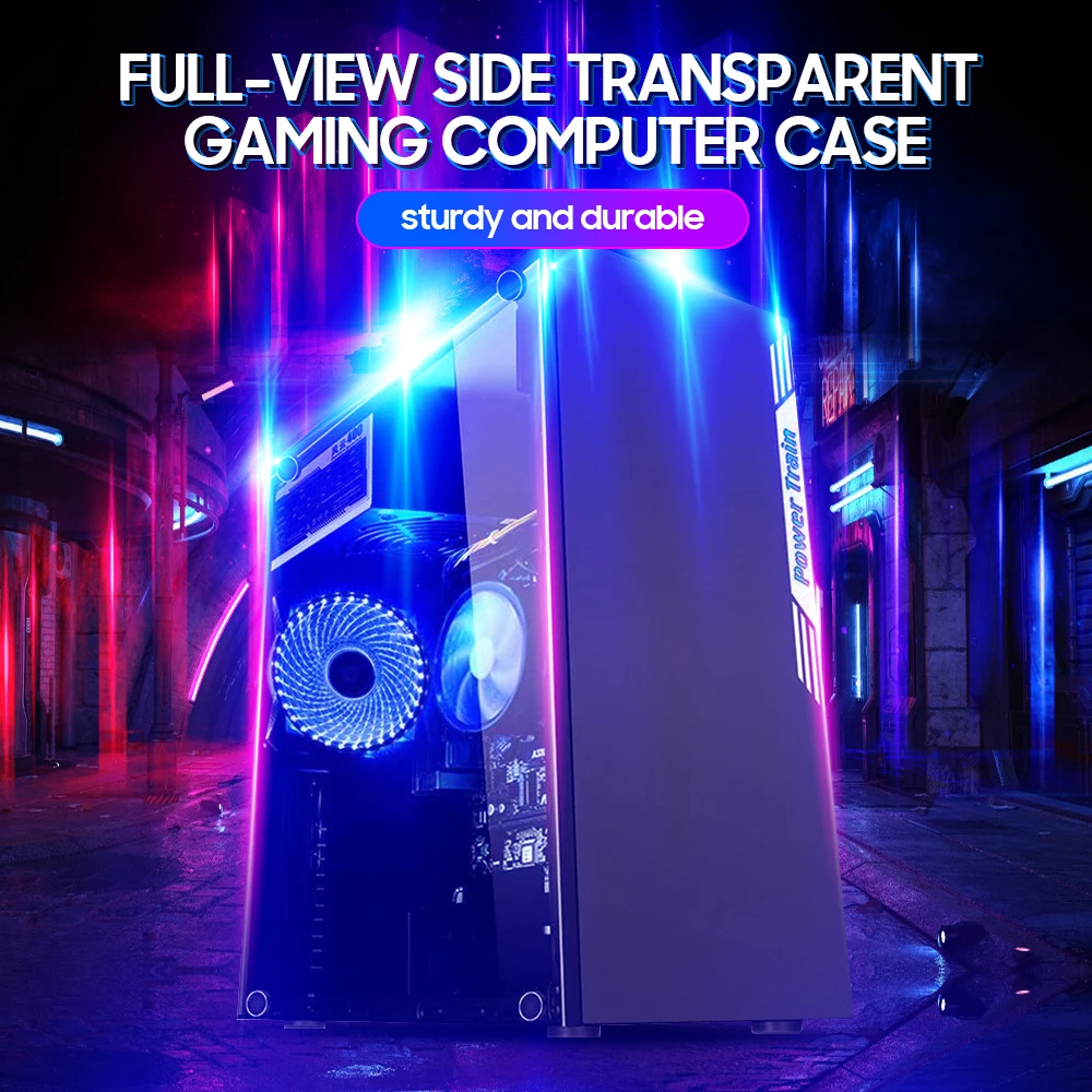 Чехол для настольного компьютера ATX с полным обзором Прозрачный чехол ПК