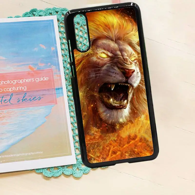 

Lion On Stone corlorful art pattern luxury Phone Case coque PC for iPhone 11 12 pro XS MAX 8 7 6 6S Plus X 5S SE 2020 XR