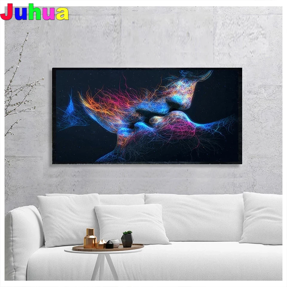

Abstract love kiss diy Diamond Painting Full square/Round Drill diamond embroidery mosaic art living room decor drop shppng