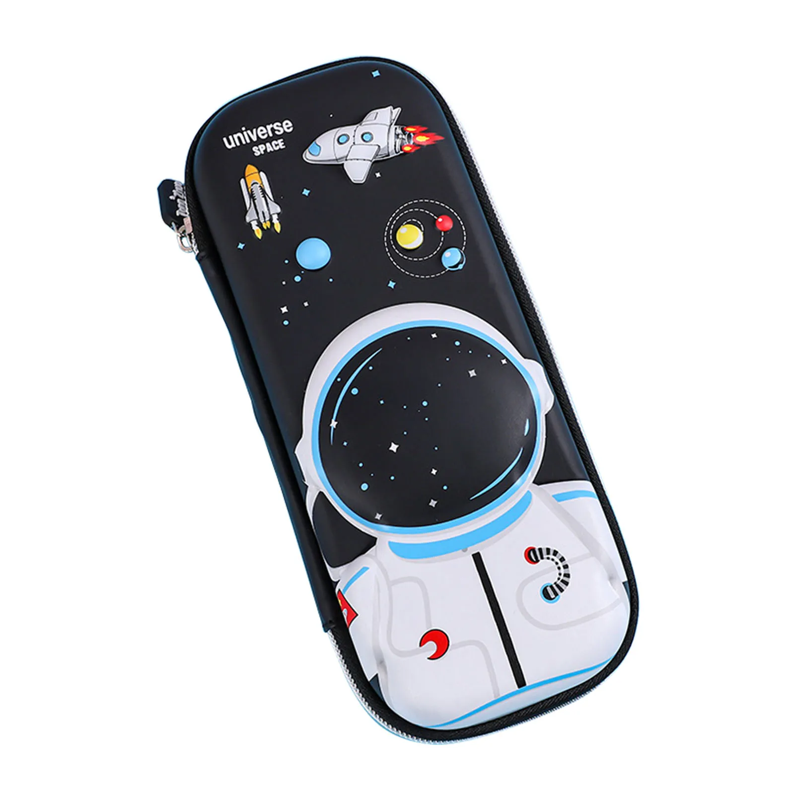 

Waterproof Large Capacity Home School Double Layer Space Saving Anti Scratch Astronaut Spaceman Student Cartoon Pencil Case