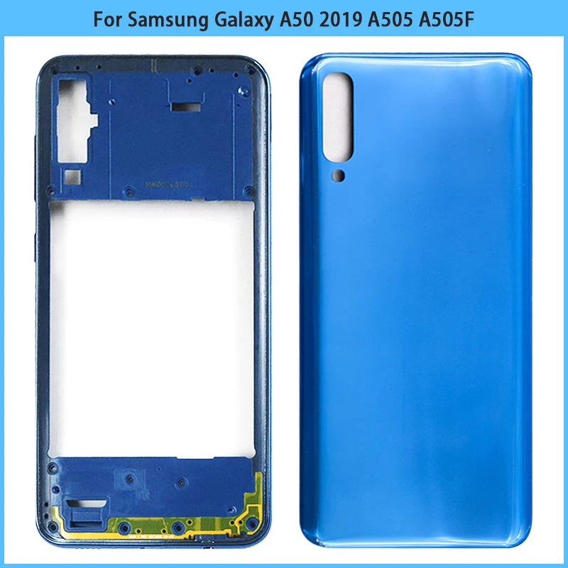 Пластиковый корпус для Samsung Galaxy A50 2019 A505 A505F A505DS средняя рамка ободок + задняя
