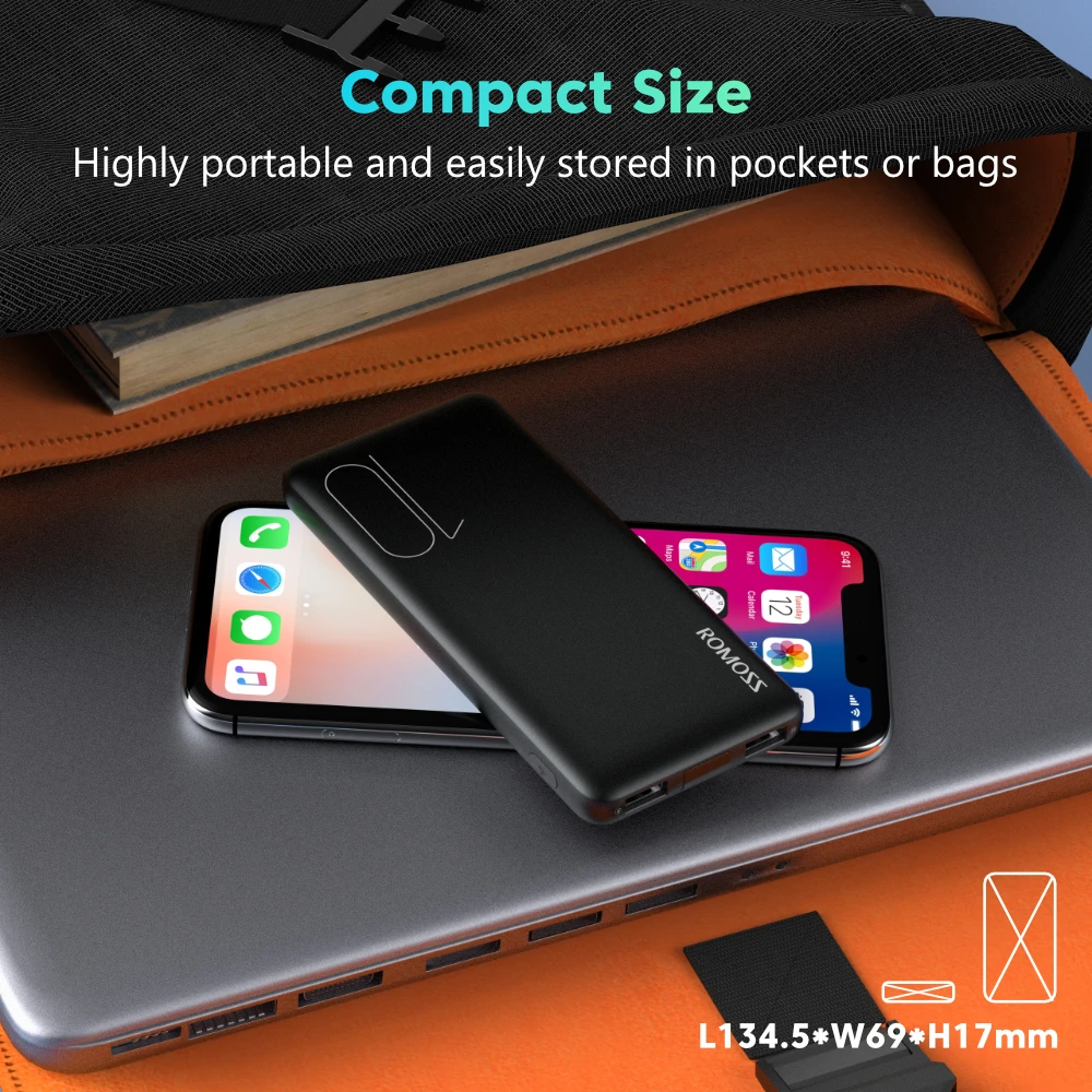 romoss psp10 10000mah power bank slim portable powerbank 10000 mah usb led poverbank external battery charger for iphone xiaomi free global shipping