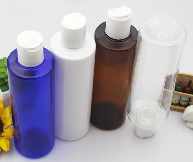 24 шт./лот 250 мл пустые пластиковые бутылки для шампуня с крышкой диска эфирные