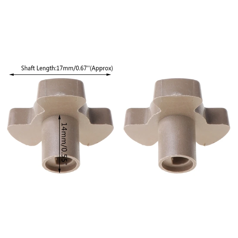 

2Pcs 14mm Microwave Oven Turntable Roller Guide Support Coupler Tray Shaft