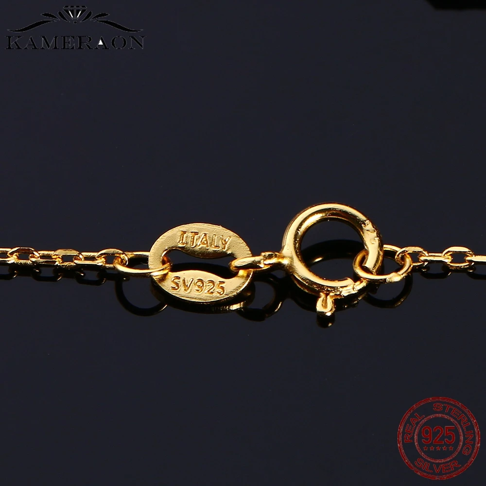 KAMERAON Heart Necklace 2020 New 925 Sterling Silver Love Heart Necklace for Women Wedding Clear CZ Zircon Jewellery N833S