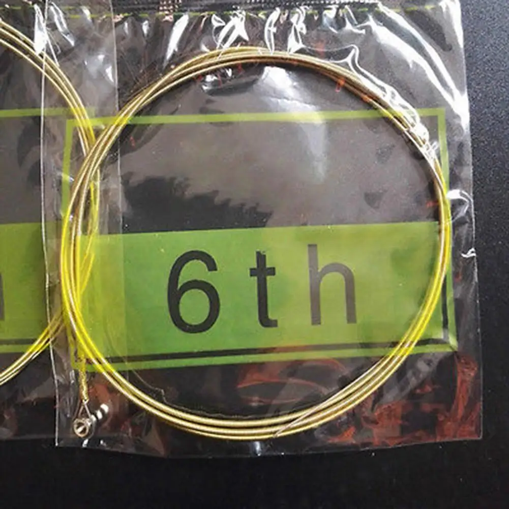 

6Pcs/1Set Bronze Steel Strings Warm Balanced Tone for Acoustic Guitar 150XL