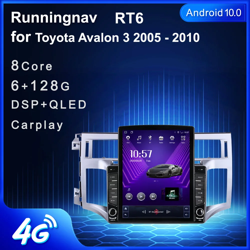 Runningnav для Toyota Avalon 3 2005 2006 2007 2008 2009 2010 Tesla Type Android автомобильное радио мультимедийный