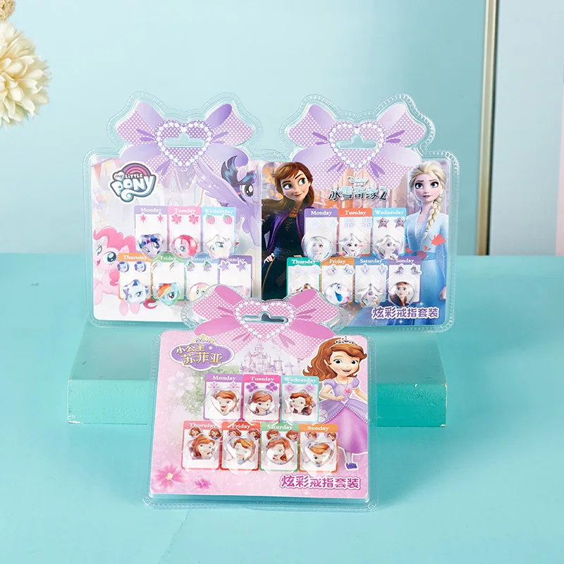 Набор детских колец Disney Frozen 2 кольца для макияжа девочек Принцесса София Эльза