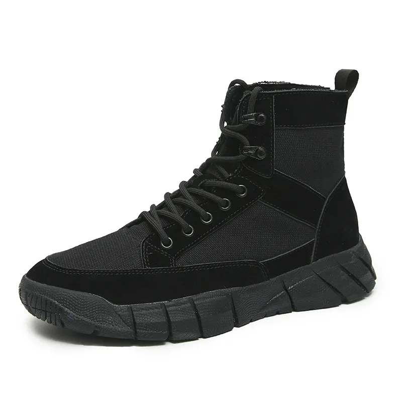 

New High-top Canvas Men's Boots Marten s Boots Fashion Outdoor Casual Boots All-match Motorcycle Boots Tooling Shoes