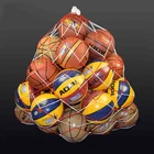 Нейлоновая сумка-сетка мяч для переноски сетки волейбола баскетбола футбольного мяча, баскетбола, волейбола, красного с белым
