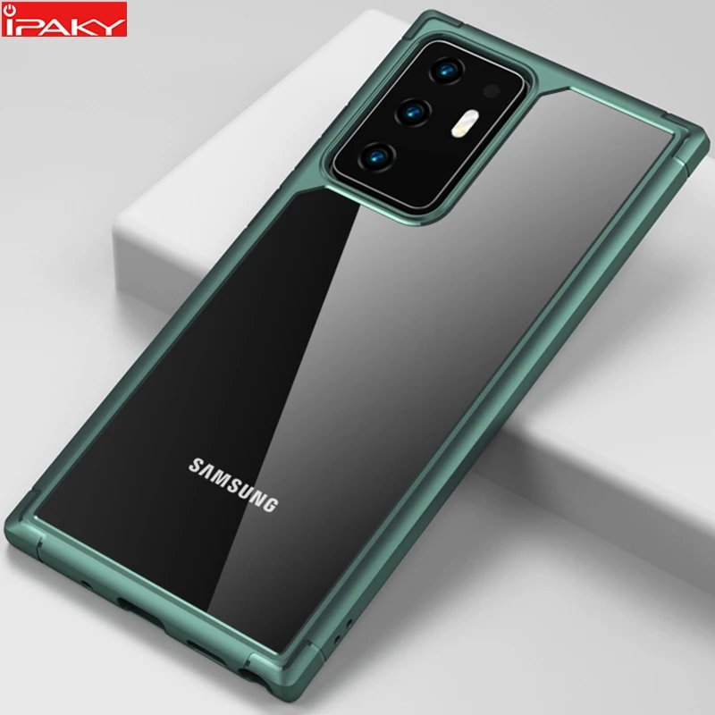 Чехол для Samsung Note 20 силиконовый акриловый Гибридный противоударный Прозрачный