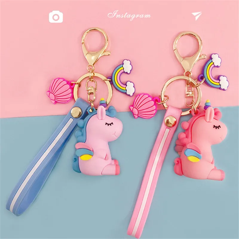 Фэнтезийный Радужный ПВХ-брелок в виде животного для мужчин и женщин украшение